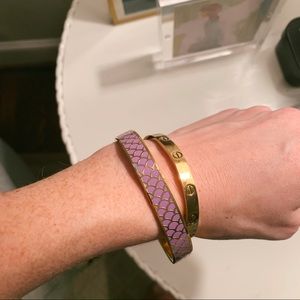 Kate Spade purple & gold bangle